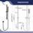 Stainless Steel Adjustable Handheld Showerhead-104828624