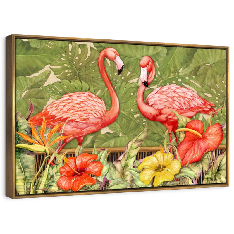 Tropical Flamingo, 9" H x 13" W