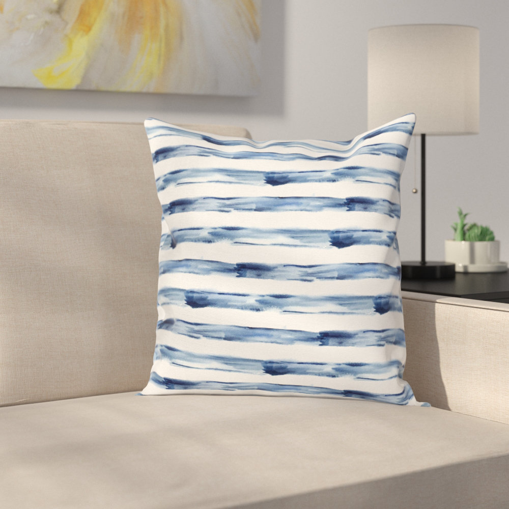 Stripe Brush Square Cushion Pillow Cover Ambesonne 