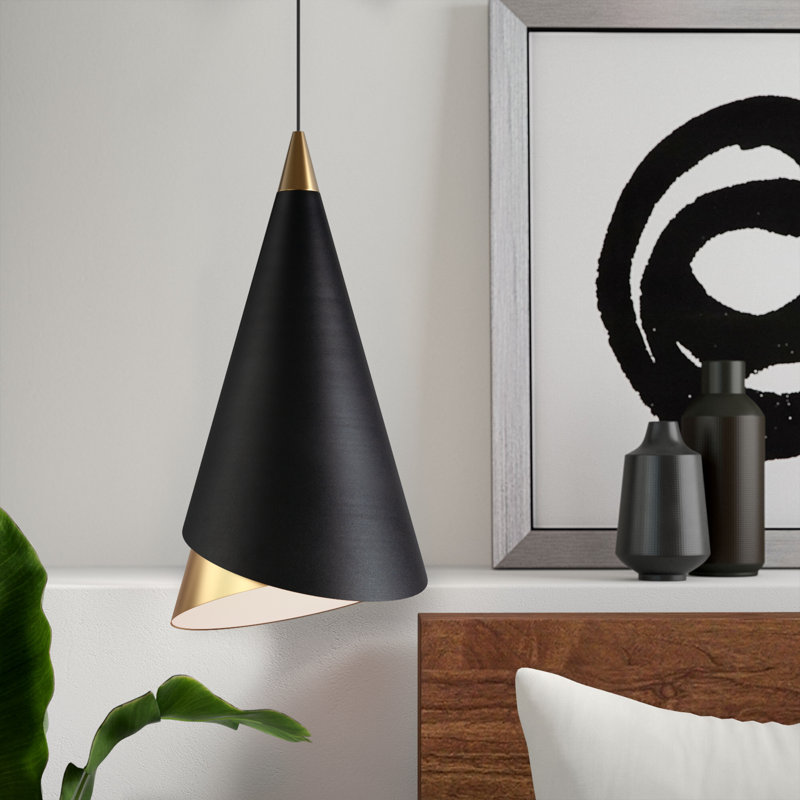 Luminaire suspendu conique à 1 lumière Craney