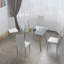 Furman Glass Top Metal Base Dining Table