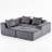 Modular Sectional Sofa, Modern Couch With Matching Ottoman