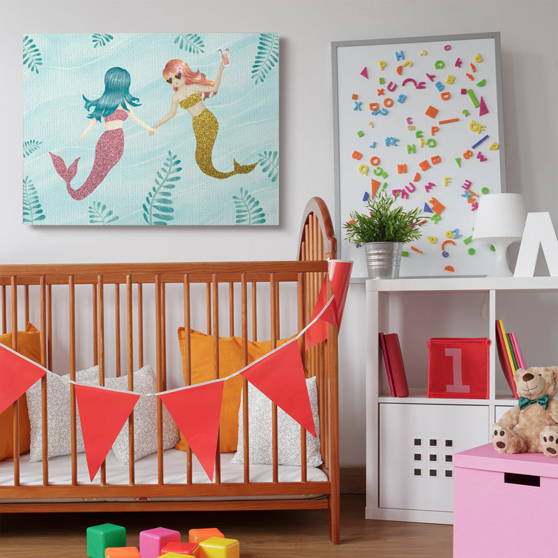 «Reposa Mermaid Hangout Art», H 36 po x l 48 po x P 1,5 po, Toile tendue