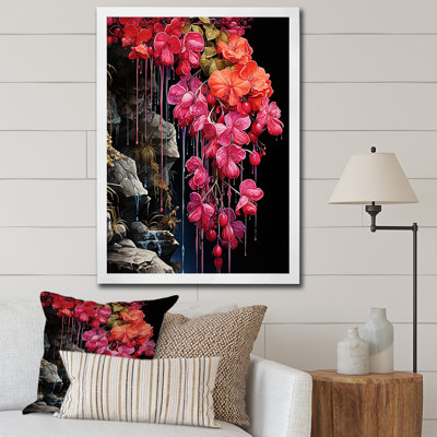 Japan Garden Fushia Tree Blooms - Fuschia Wall Art