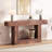 63-inch Narrow Console Table with Charging Station, 2-Tier Farmhouse Sofa Table for Entryway & Living Room-1131411766-1131411767