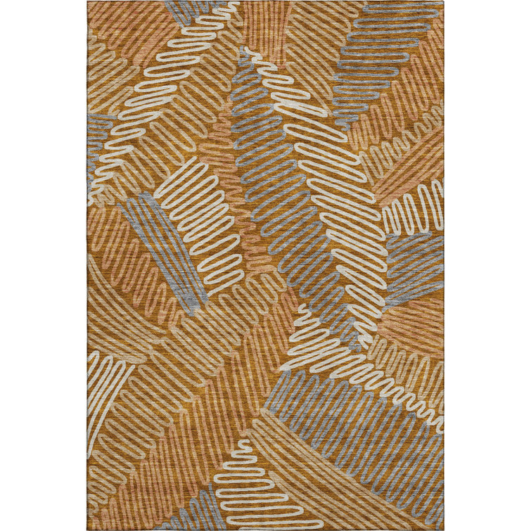 Premium Machine Washable Prisco Paprika Rug