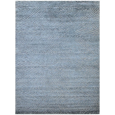 Geometric Area Rug in Blue/Gray