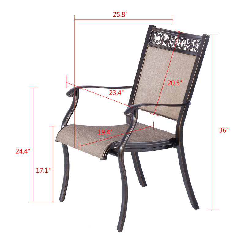 Chaise de patio avec accoudoirs Artemus
