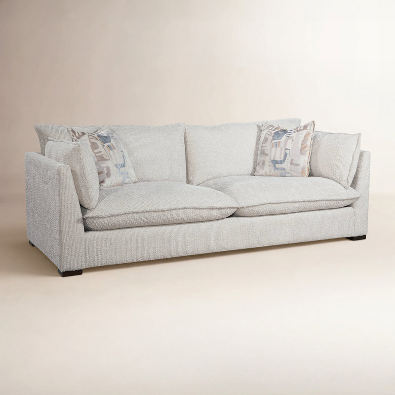 Kamila 96'' Sofa, Elite Ivory, 0321-91, Black