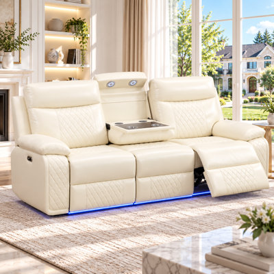 Canapé inclinable électrique haut de gamme en similicuir pour salon