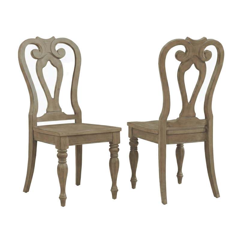 Colchester Queen Anne Back Side Chair, Brown