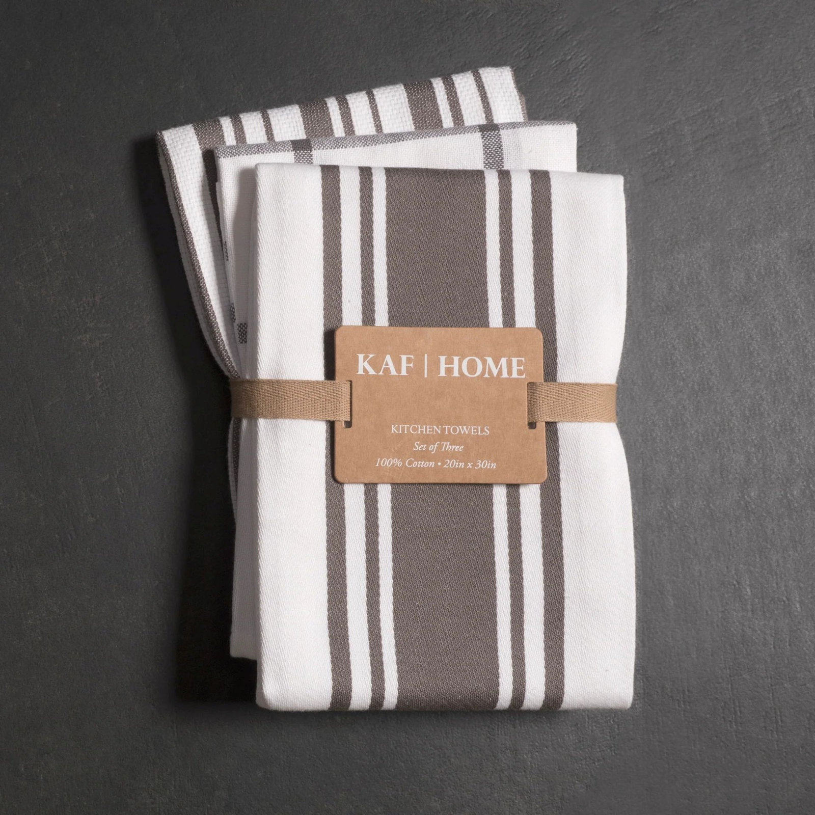 Geometric Kitchen Linen Set, Pewter