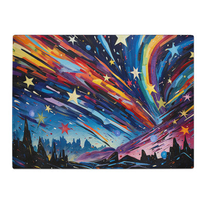 Shooting Star Orphism  Glass Chopping Board