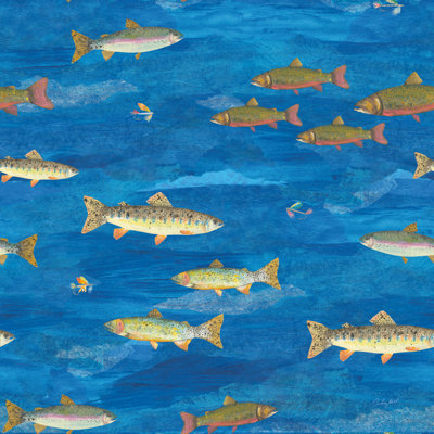 Angling In The Stream Pattern I by Courtney Prahl - Wrapped Canvas Painting