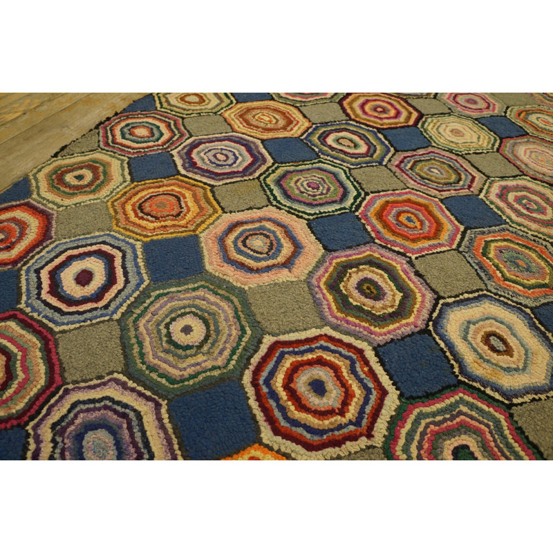 Wool Geometric Area Rug in Multicolored