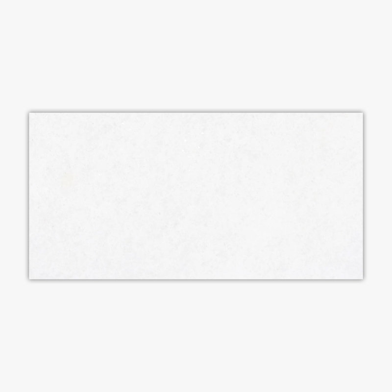6'' W x 12'' L Marble Singular Tile, Snow White Polished