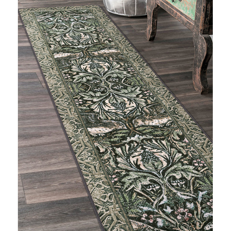 Makailah Premium EnduraStran Nylon Distressed Area Rug, Runner 2'1" x 7'8"