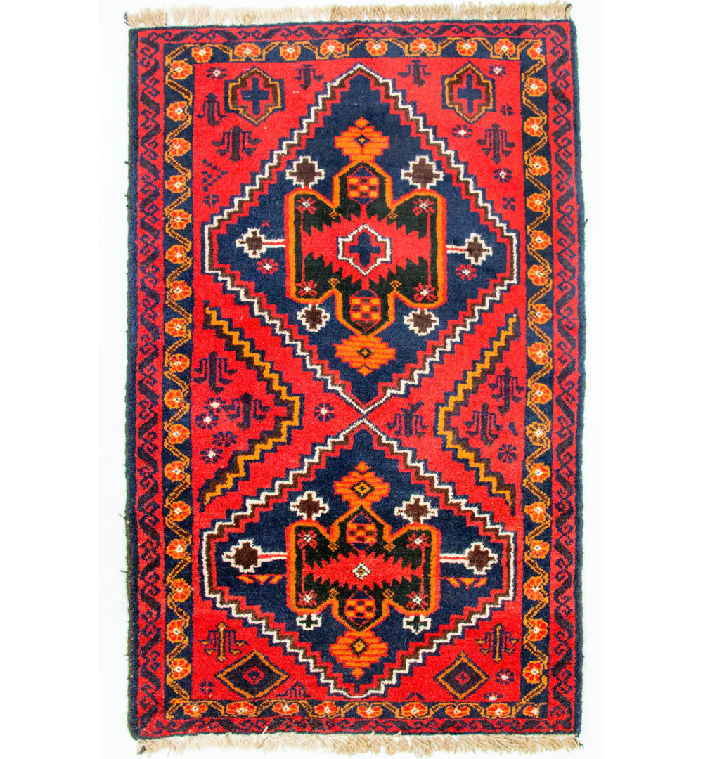 Colerane Hand Hooked Wool Blue Indoor/Outdoor Rug