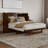 Tucson Wood Murphy Bed Chest with Storage Drawer, Built-in Charging station and Mattress-73206065-73206070