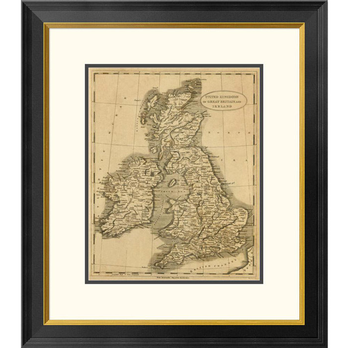"united kingdoms" par aaron arrowsmith, impression encadrée