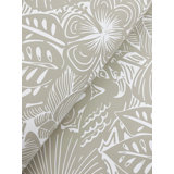 Idalia Navy Floral Flamingo Wallpaper