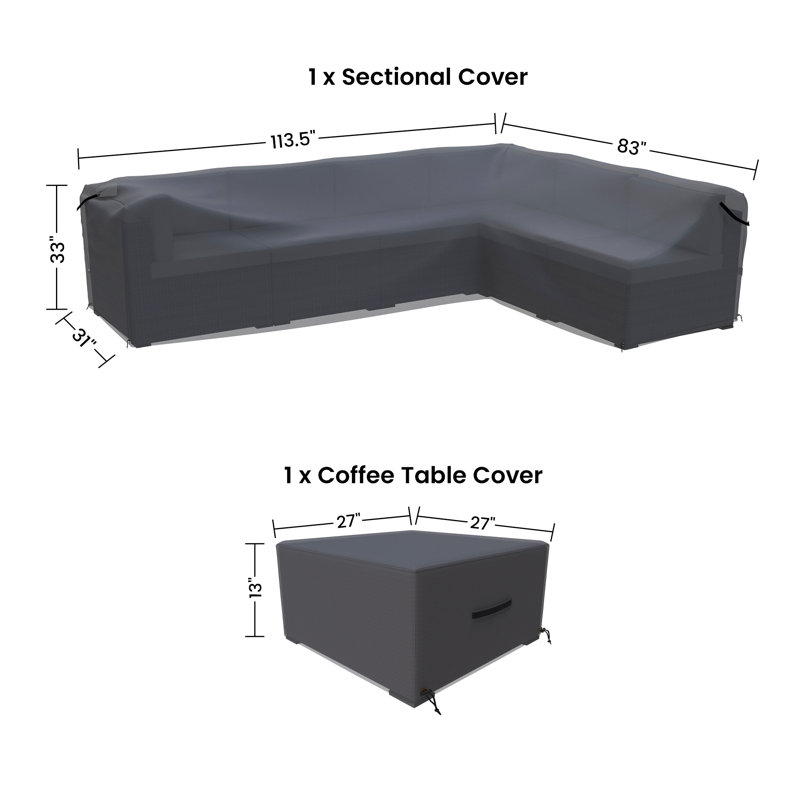 Keyala Rattan Sectional Seating Group Cover