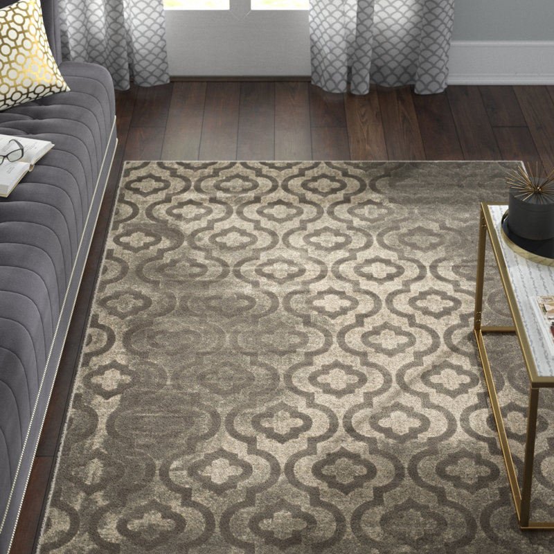 Tapis gris / gris anthracite Danine, Rectangle 6 pi x 9 pi