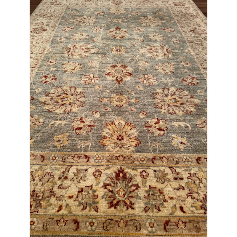 Tapis en laine et coton crème noué à la main Original Original