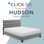 Lit plateforme tapissier Hudson avec tête de lit droite capitonnée, gris
