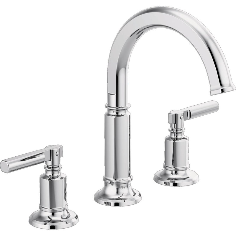 Invari™ Widespread Lavatory Faucet with Arc Spout, Lever Handle, Polished Chrome, 1.2 GPM