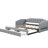 Twin Xl To King Upholstered Daybed With Led And Two Storage Drawers, Gray, Ideal For Changing Spaces Gray Extendable Long - Lasting-1452433901