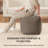 Marta 20" Stone Beige Upholstered Pouf Ottoman-117292721