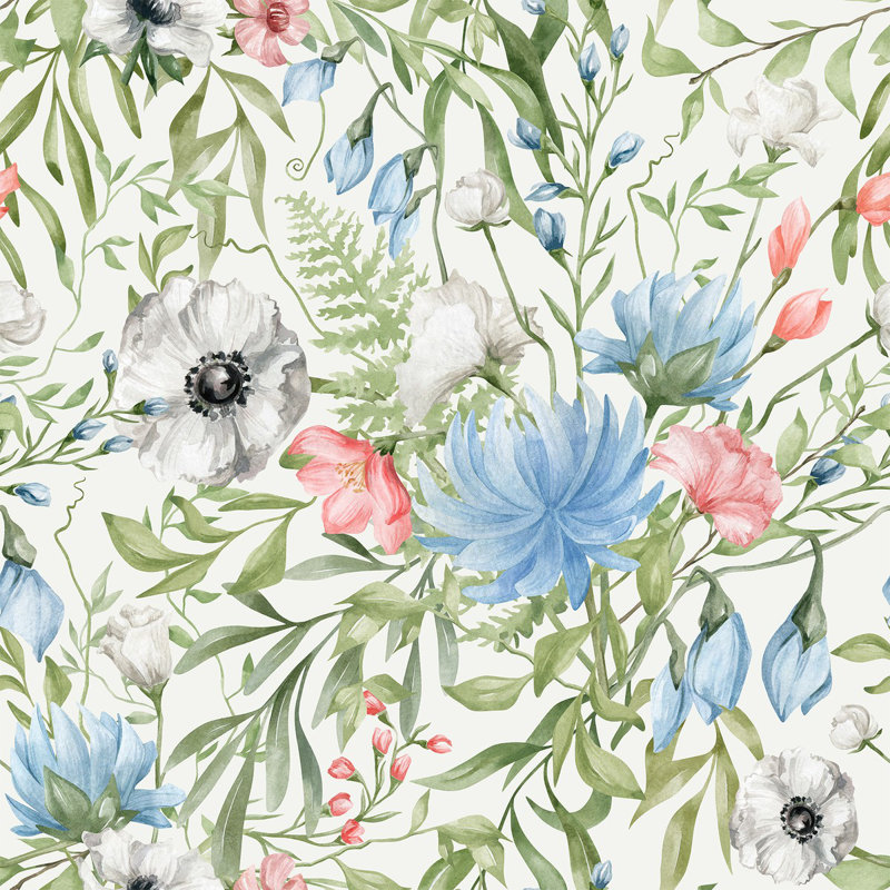 Papier peint fleurs douces