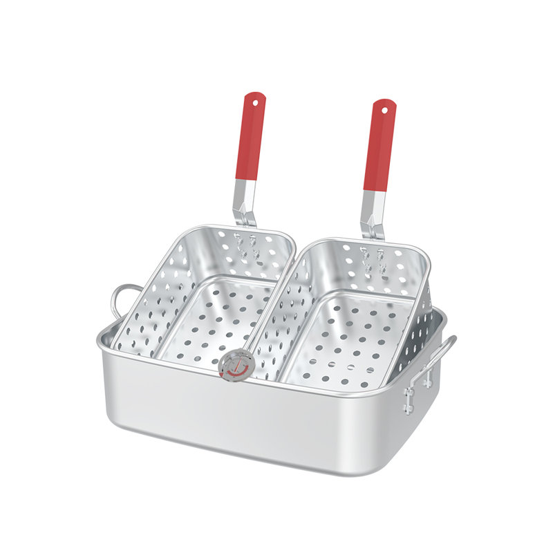 Ensemble de casseroles en aluminium 18 pte avec panier à friteuse double