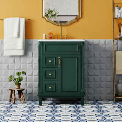 Meuble-lavabo 24 po avec lavabo en céramique