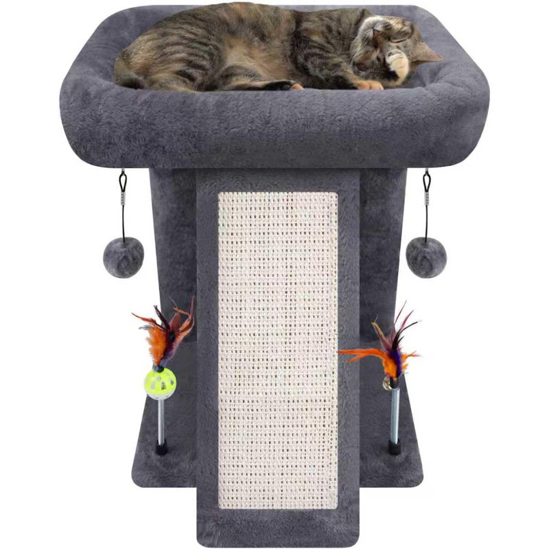 44cm H Cat Tree, Grey
