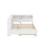 Lit de jour double en bois avec couchette, tablette de rangement et ports de chargement USB-44246821