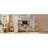 Queen Size Loft Bed Frame With Built-In Wardrobe, Metal Loft Bed With Desk And Storage Shelves, White Wood-Grain