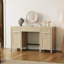 Bureau de rangement Boho Rattan 3 tiroirs avec 2 armoires et tablettes réglables-272892325-276857897