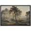 «Soft Morning Light Forest Stream Landscape with Trees», reproduction d'art sur toile encadrée-293889237-293889256-293889258