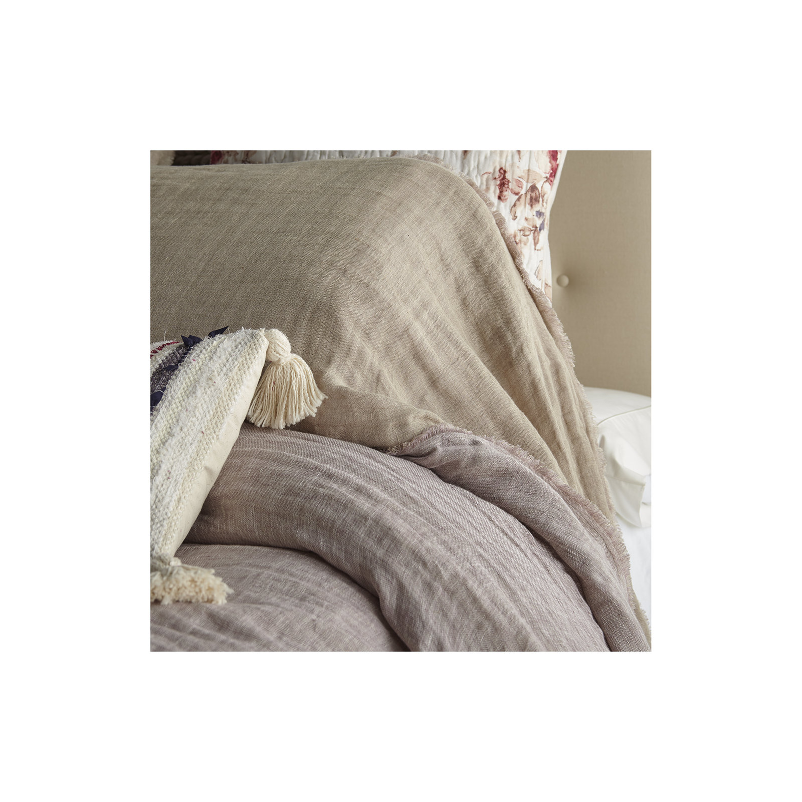 Artis Linen Percale Coverlet Set, King Converlet + 2 Shams