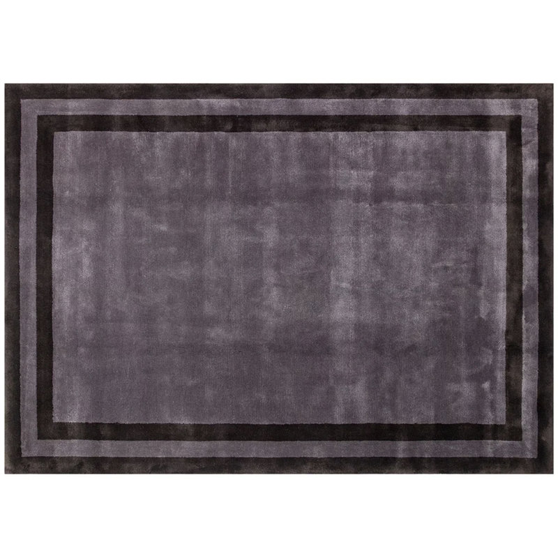 Tapis spécial touffeté de couleur brune avec motif de viscose tissé à la machine, Rectangle 2 pi 11 po x 4 pi 11 po