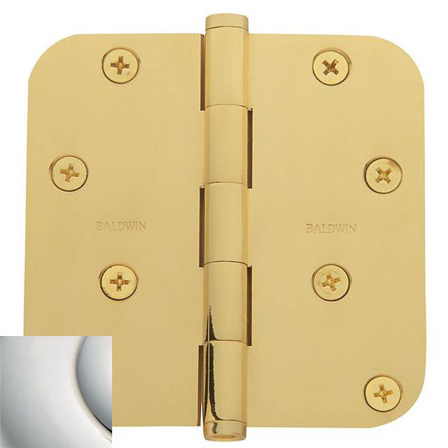 4" H x 4" W Butt Bearing Single Door Hinge, Lifetime Bright Nickel
