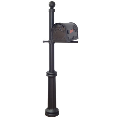 Hummingbird Aluminum Post Mounted Mailbox