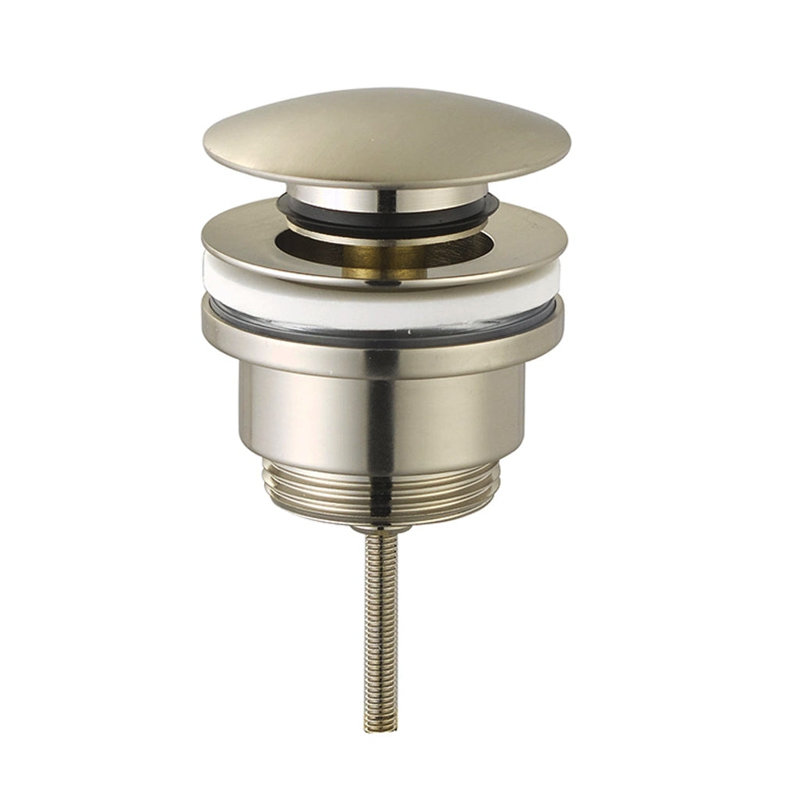 Universal Click-Clack Sink Drain - Drop-In - 2" Brass/Polished Nickel, Brushed Nickel