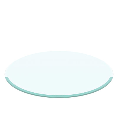 Plateau de table rond en verre trempé transparent de 71 cm (28 pouces), épaisseur de 1,2 cm (2/5 pouce), bord biseauté, idéal pour les réunions professionnelles et les terrasses. Surface lisse, facile à nettoyer, convient à un usage familial.