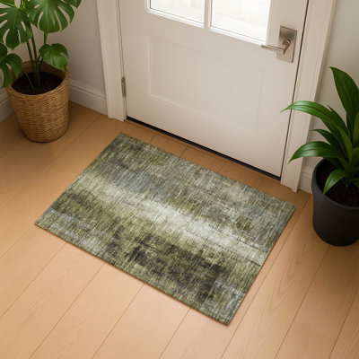 Tapis abstrait lavable à la machine Premium AMF1980 Pinkston