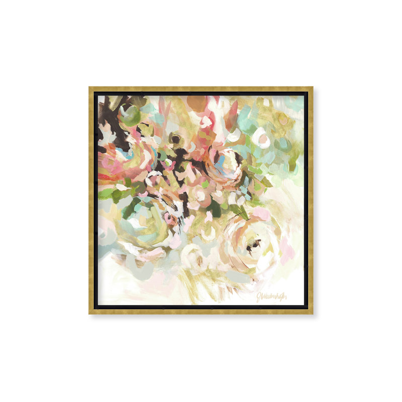 Nature Inspired Flower Abstract, 24" H x 24" W