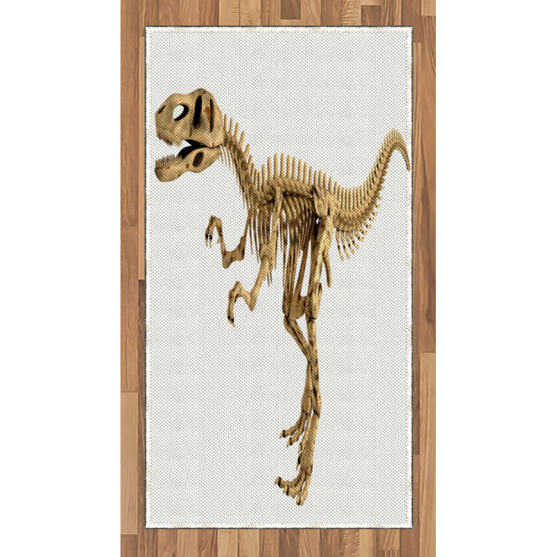 Tapis décoratif en fibre de polyester à haute densité Dinosaur, Rectangle 2 pi 7 po x 5 pi