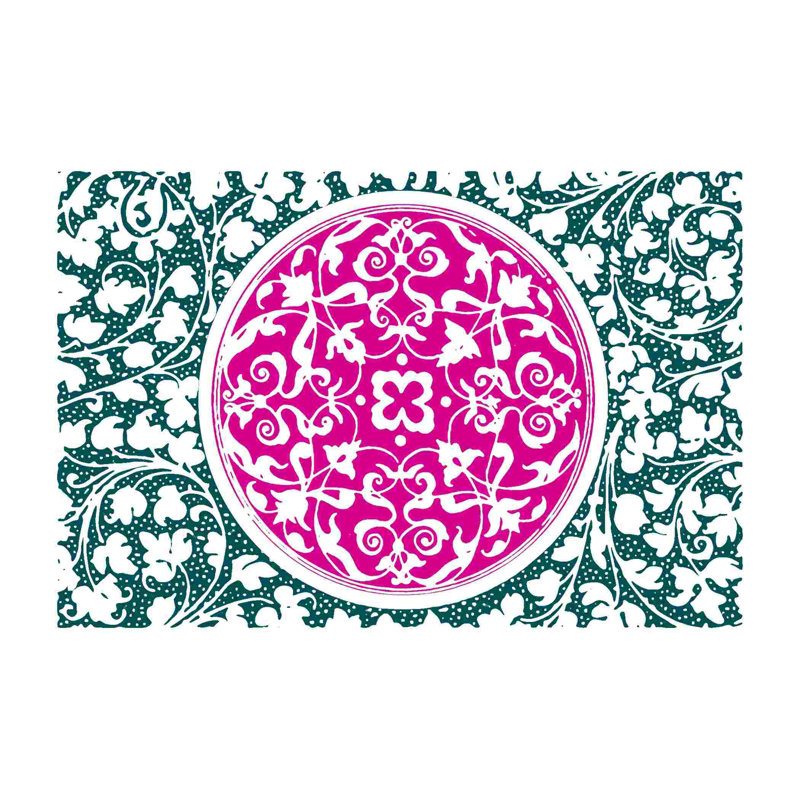 «Boho Tapisserie Medallion», impression sur toile tendue, H 8 po x l 12 po